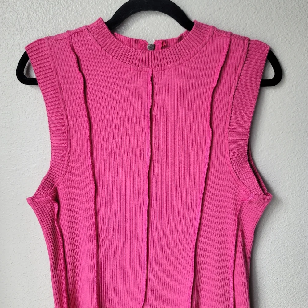 Daily Practice NWT Buzzer Beater Sleeveless Mini Dress Size Medium Magenta Pink - Picture 5 of 11